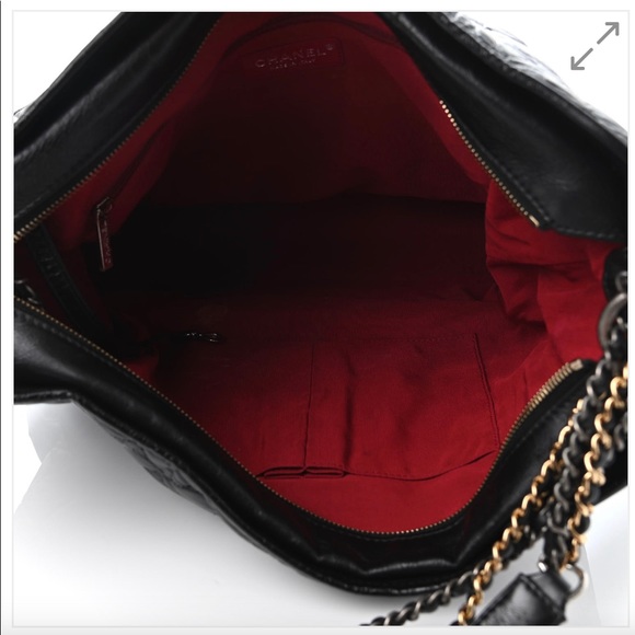 ❌Chanel Aged Calfskin Quilted Maxi Gabrielle Hobo Black - Picture 4 of 8